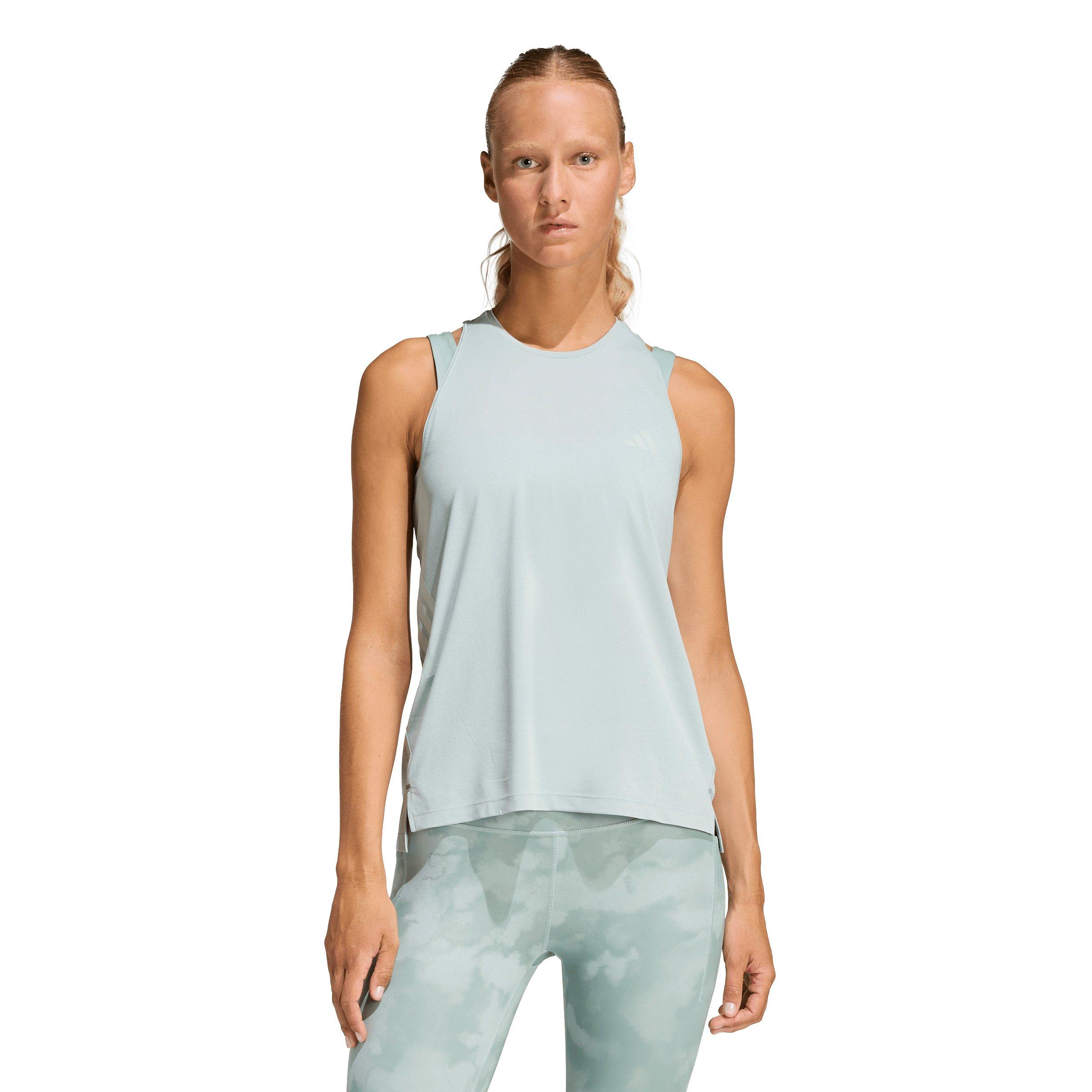 adidas Women's adi365 Climacool All Over Print Running 7/8 Leggings - Sage Green - SAGE GREEN